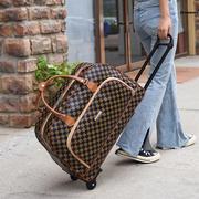 。族行箱包带拉杆的软旅行包拉杆包旅游男女手提行李包登机箱可折