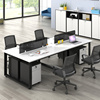 职员办公桌4人位桌椅，组合246人简约现代四台电脑，桌椅屏风卡位桌子