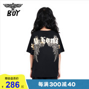 BOYLONDON潮牌男女童装宽松短袖T恤23年春夏季休闲百搭K01002