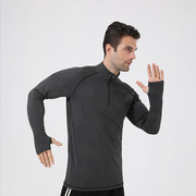加绒运动外套男士立领拉链户外跑步健身训练长袖外套秋冬健身服男