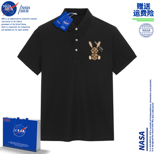 NASA联名Polo衫男士夏季潮流速干短袖t恤男日系翻领情侣装女上衣