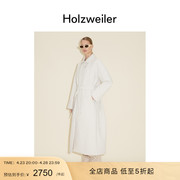 经典之选Holzweiler百搭保暖宽松女士长款白色Oyster棉衣