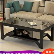 新疆钢化玻璃茶几北欧双层茶台大茶桌小户型客厅沙发边桌长桌
