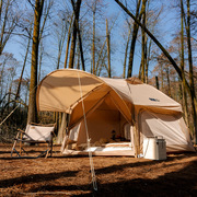 探险者六角蘑菇自动帐篷户外野营双层蛙帐便携折叠速开加厚防暴雨