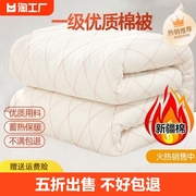 新疆一级长绒棉被棉花被子，被芯棉絮床垫被，褥子手工冬被全棉纯棉花