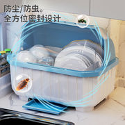 bc厨房碗筷收纳盒特大小号塑料碗柜抽屉式沥水碗架家用收纳箱置物
