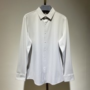 AC6高弹力衬衫男长袖修身免烫垂感丝滑商务男装弹性纯色衬衣