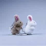 仿真迷你可爱小兔子小白兔毛绒公仔玩具玩偶包包挂件闺蜜情侣礼物