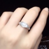 天然和田羊脂白玉戒指女款s925纯银玉石指环，开口时尚简约生日礼物