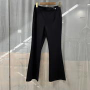 蔻BG5A8160商场专卖2024春时尚丽人女裤垂感黑色显瘦鱼尾裤子高级