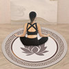 圆形瑜伽垫子冥想地垫，家用橡胶防滑健身瑜珈，垫打坐禅修垫舞蹈垫子