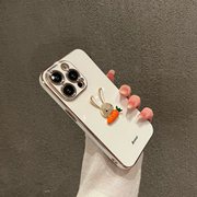 创意diy萝卜兔子适用iphone14ProMax手机壳苹果13pro/15超薄软硅胶1211全包防摔保护套X/XR/个性女款