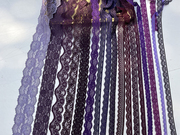 紫色紫红有弹力蕾丝花边，内衣领袖口裙边，下摆服装辅料宽2-8厘米