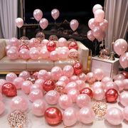气球金属色宝石红加厚婚房婚礼结婚装饰用品生日派对开业装饰气球