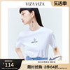 商场同款vizaviza2023夏季数码印花多色短袖，上衣t恤女