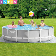 intex圆形管架成人戏，水池大型家庭，儿童游泳池加厚加高99
