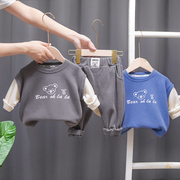 婴儿衣服春秋款长袖运动卫衣休闲套装7八9十11个月一岁男宝宝秋装
