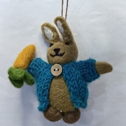 尼泊尔手工羊毛毡挂件小兔子挂件包挂 车挂手机挂万能挂