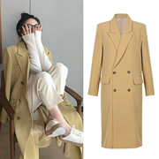 2024年春秋欧美高品质大衣，外套经典廓形西装，女式宽松韩版风衣