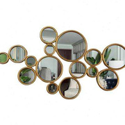 挂浴室镜玄关镜子卫生间轻奢艺术，卫浴玻璃镜美式圆形，墙面装饰气o.