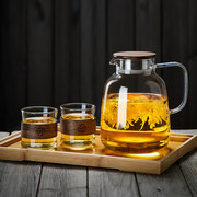 玻璃茶壶单壶耐高温茶水分离泡茶壶透明花茶壶家用烧水壶茶具套装