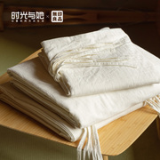无印良品床上四件套日式全棉纯棉，a类!白色，床单简约酒店风床上用品