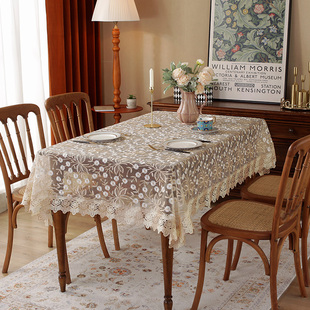 桌布布艺欧式茶几长方形餐桌布，高级感高档奢华蕾丝，方桌正方形台布