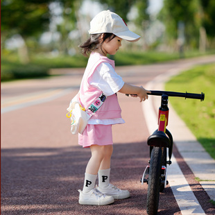 炸街可爱|女童假两件短袖t恤短裤，套装2022夏宝宝(夏宝宝)休闲儿童运动装