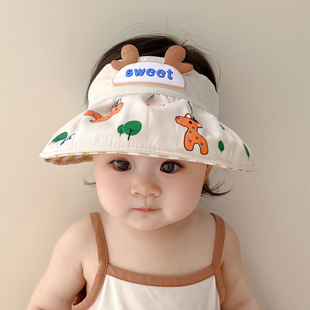 婴儿帽子宝宝夏季遮阳帽，防晒帽女太阳帽女宝空顶帽，渔夫帽婴幼儿男