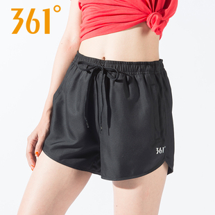 361短裤女运动裤夏季薄款外穿速干梭织五分裤子361度跑步健身女裤