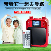 便携式户外跳舞音响插卡扩音器，带中文显示屏，老年人广场晨练用音箱