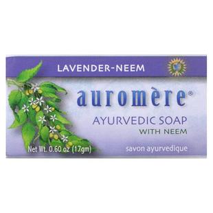 Auromere，印度楝树阿育吠陀香皂，薰衣草-印度楝树，0
