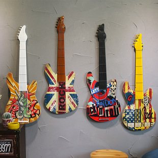 铁艺吉他墙饰创意墙面，装饰居家装饰品咖啡厅，墙上壁饰酒吧墙壁挂件