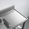 一体洗碗池家用平台商用厨房不锈钢水槽双槽加厚台面带支架