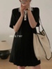 小众设计感情侣装夏季2024韩版短袖T恤女连衣裙法式31592一衣一裙