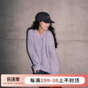 bud八得宽松百搭圆领毛衣女(毛衣女)春2024慵懒风休闲软糯羊毛衫上衣