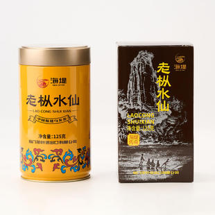 中茶乌龙茶海堤at102a浓香型，黄罐升级125g岩茶老枞水仙中粮