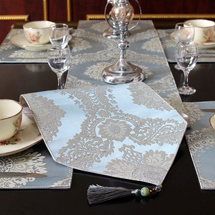 桌旗北欧现代简约时尚美式欧式餐桌布布艺圆桌，茶几电视柜装饰长条