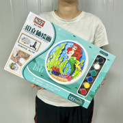 儿童DIY石膏彩绘玩具套装礼盒幼儿园礼物陶瓷彩绘水彩涂鸦图案