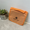 出口单橙色(单橙色，)多功能三折手提洗漱包旅行出差化妆包收纳包