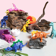恐龙蛋变形迷你玩具，孵化蛋霸王龙翼龙仿真动物，小男孩3-6岁儿童