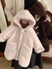 儿童羊羔毛外套(毛外套)韩系冬季男女童加厚保暖中长款大衣加绒连帽毛毛衣