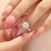 结婚戒指仿真一对星织莫桑钻戒子气质钻石情侣，求婚结婚送礼物道具