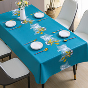 桌布防水防油免洗餐桌垫茶几椭圆形长方形pvc台布布艺现代简约
