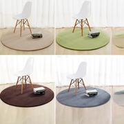 现代简约圆形地毯卧室床边毯吊篮家用垫子电脑椅垫纯色圆地垫客厅