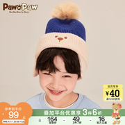 pawinpaw卡通小熊童装，秋冬男女童帽，子儿童帽可爱针织帽