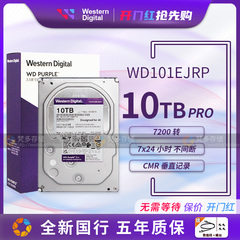 WD监控硬盘紫盘7200转10TB录像机
