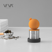 丹麦VIVA分享系列不锈钢硅胶浮动滤茶器泡茶器创意可爱茶漏茶滤器