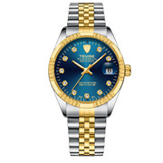 瑞士TEVISE防水商务日历手表简约不锈钢手表全自动机械手表男士