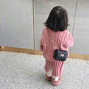 韩版洋气儿童小香风斜挎包百搭时尚小女孩菱格外出迷你单肩链条包